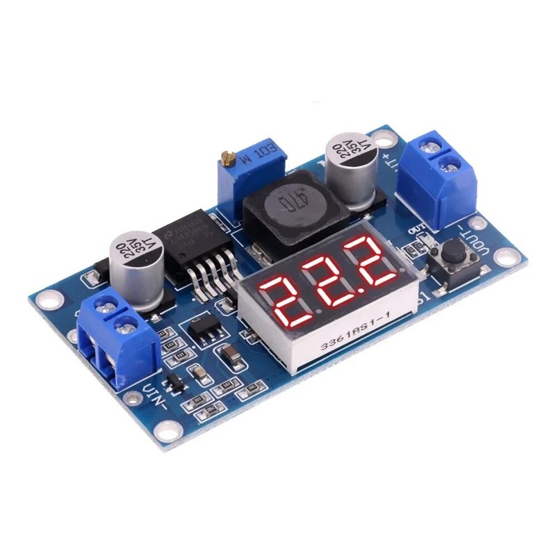 convertidor reductor dc dc step down 3a lm2596 con voltimetro digital convertidor reductor dc dc step down 3a lm2596 con voltimetro digital