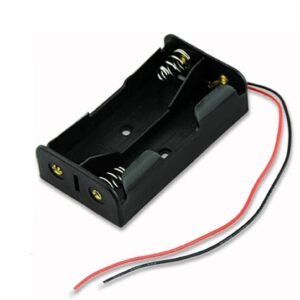 portapilas para batería 18650 en paralelo 2 celdas 3.7v soporte con cables
