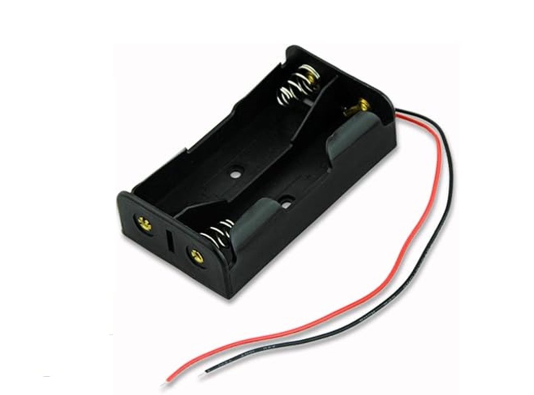 portapilas para batería 18650 en paralelo 2 celdas 3.7v soporte con cables portapilas para batería 18650 en paralelo 2 celdas 3.7v soporte con cables