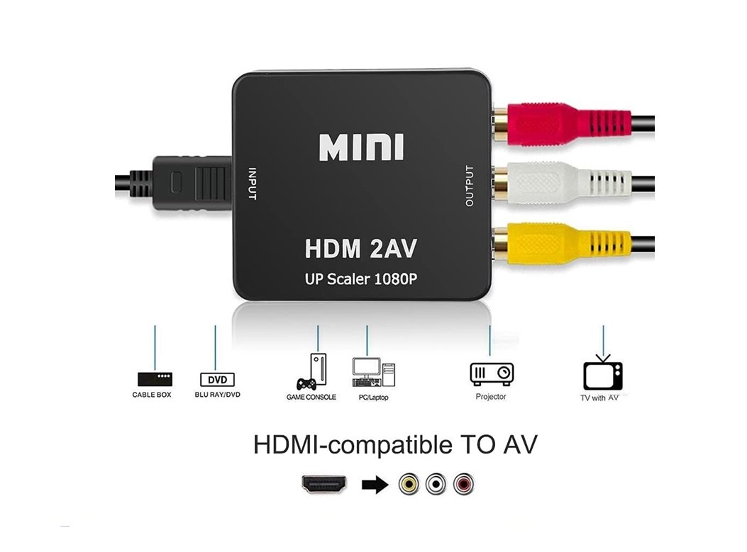 conversor adaptador hdmi a rca av 1080p conversor adaptador hdmi a rca av 1080p