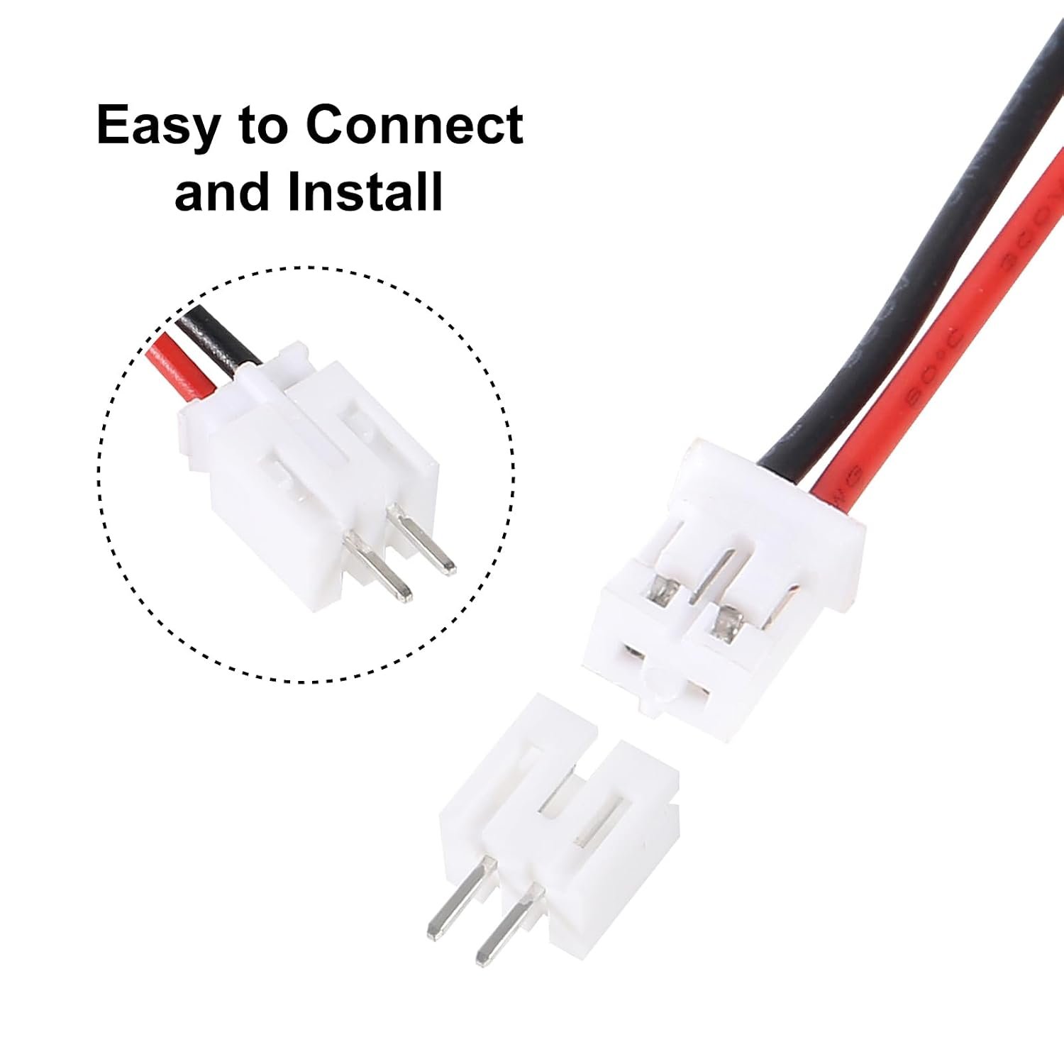 par conector jst xh 2.54mm 2 pines macho y hembra con cable silicona 22awg par conector jst xh 2.54mm 2 pines macho y hembra con cable silicona 22awg