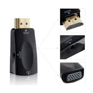 adaptador hdmi a vga conversor con audio 2