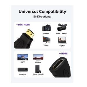 adaptador mini hdmi macho a hdmi hembra 4k